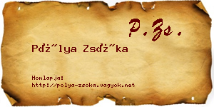 Pólya Zsóka névjegykártya